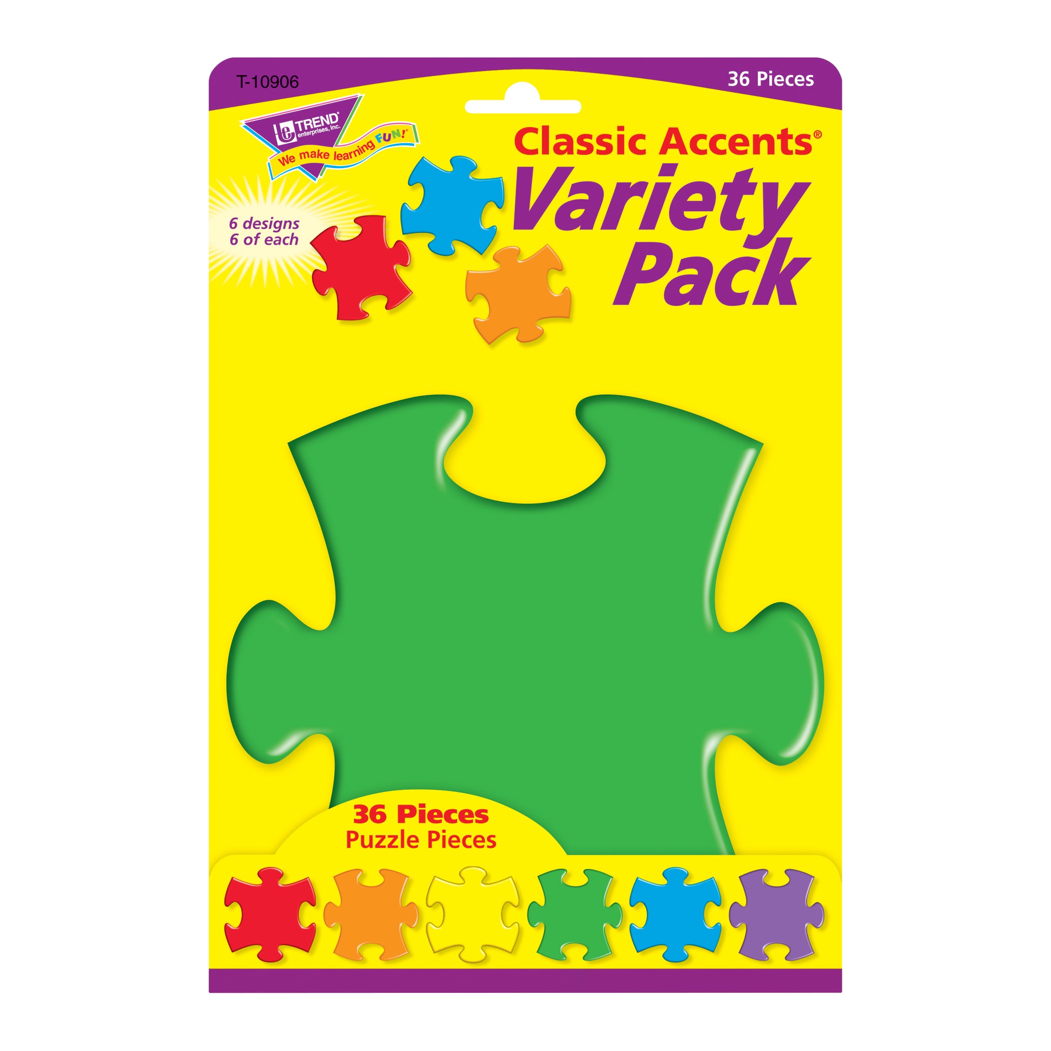 Puzzle Pieces Classic Accents® Variety Pack, Pack of 36