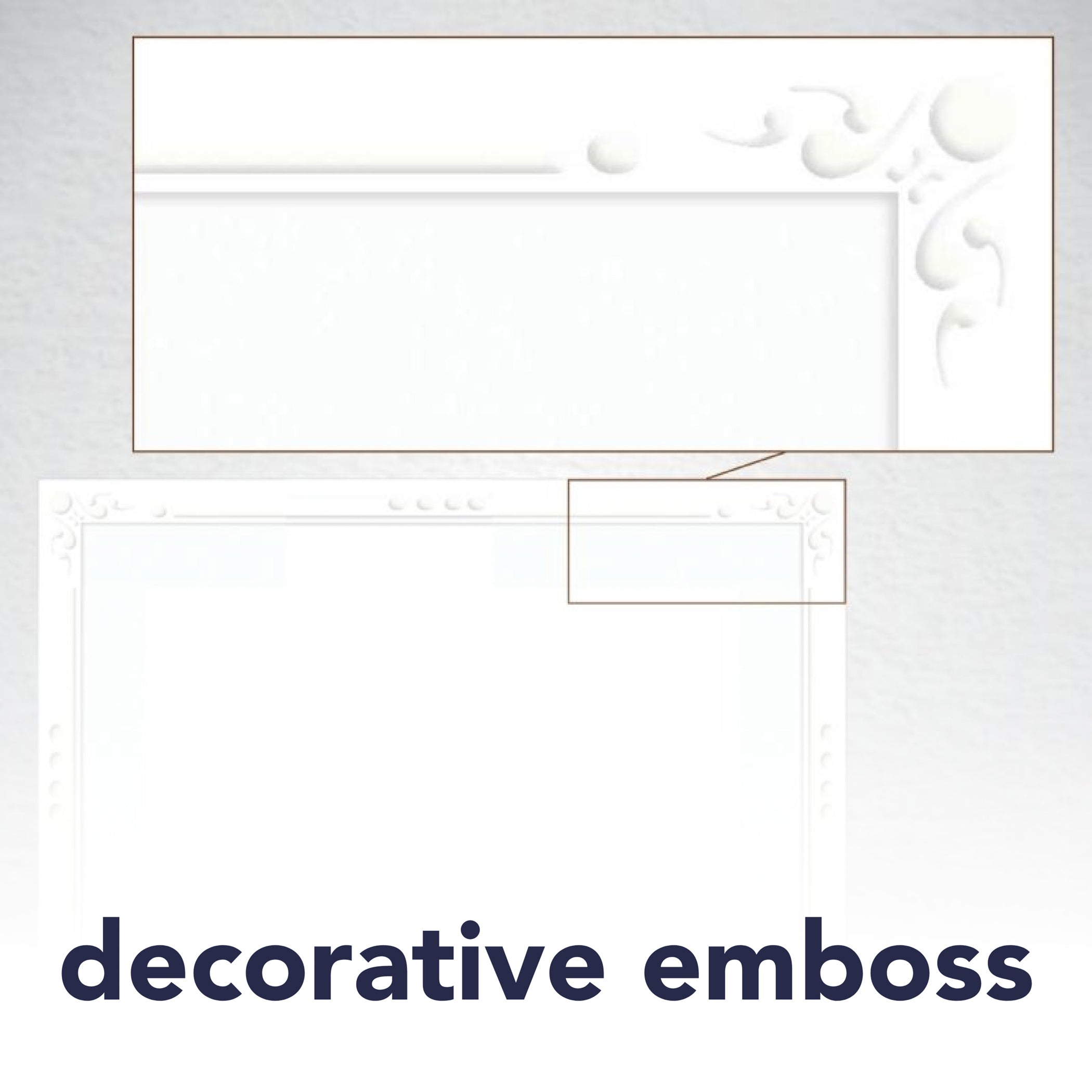 Photo Mount Cards & Envelopes, Decorative Embossed Border, 5x6.875 inch, 100 Pack