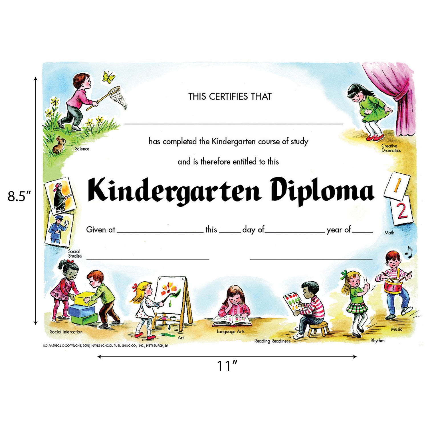 Kindergarten Diploma, Pack of 30, 8.5" x 11"