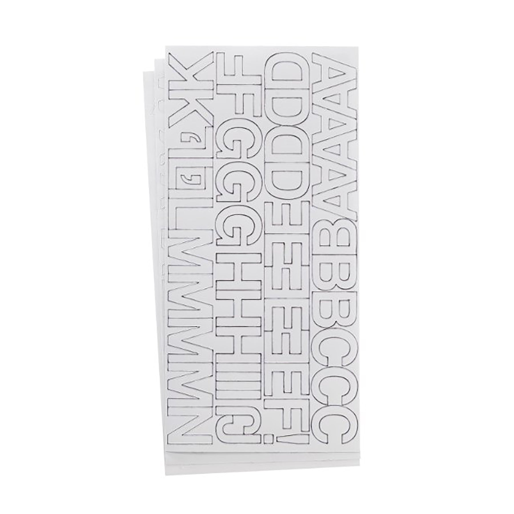 LetterCraft Permanent Vinyl Lettering, Helvetica, 1-Inch, White