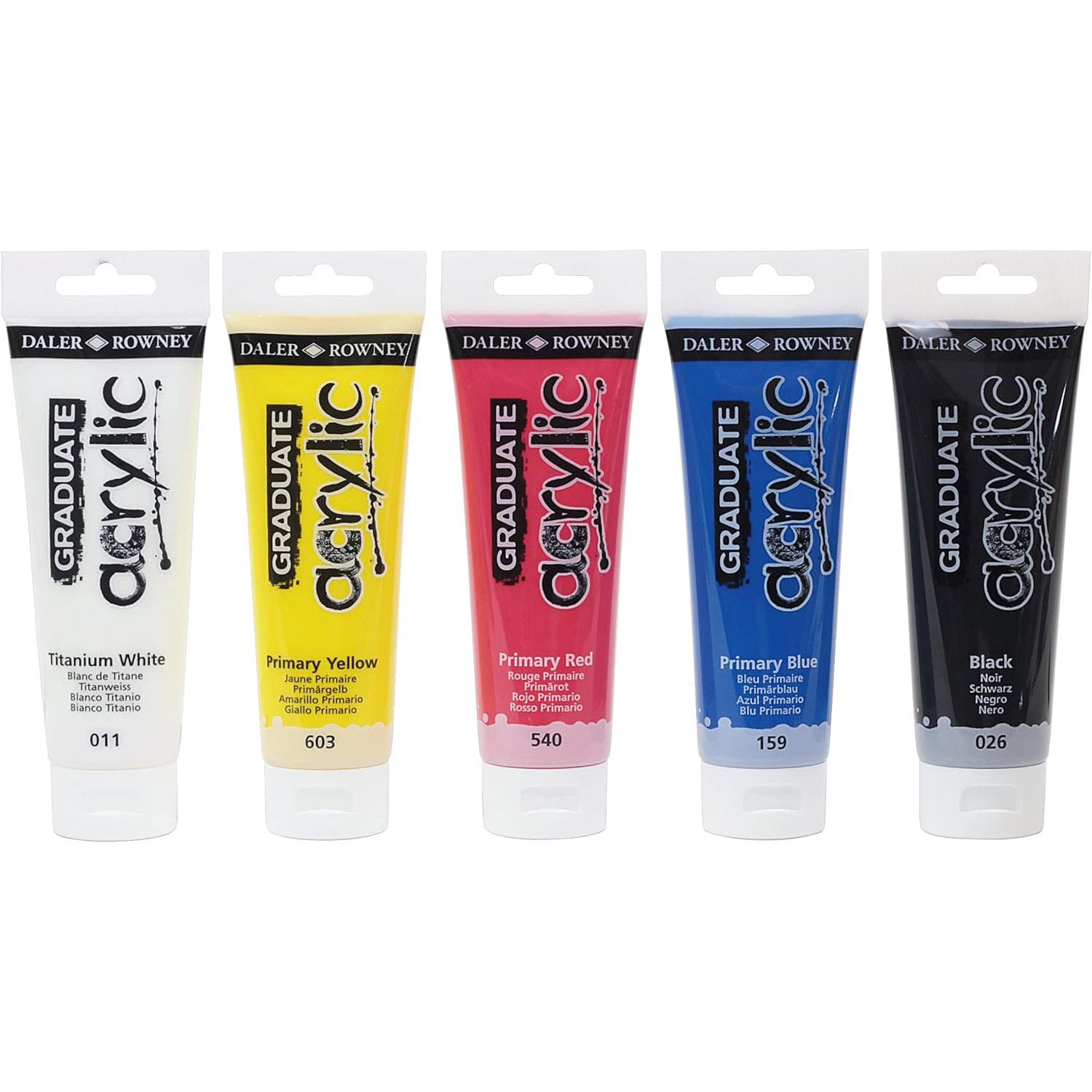 Graduate Acrylic Paint Starter Set, Assorted Colors, 120ml, 5 Pieces