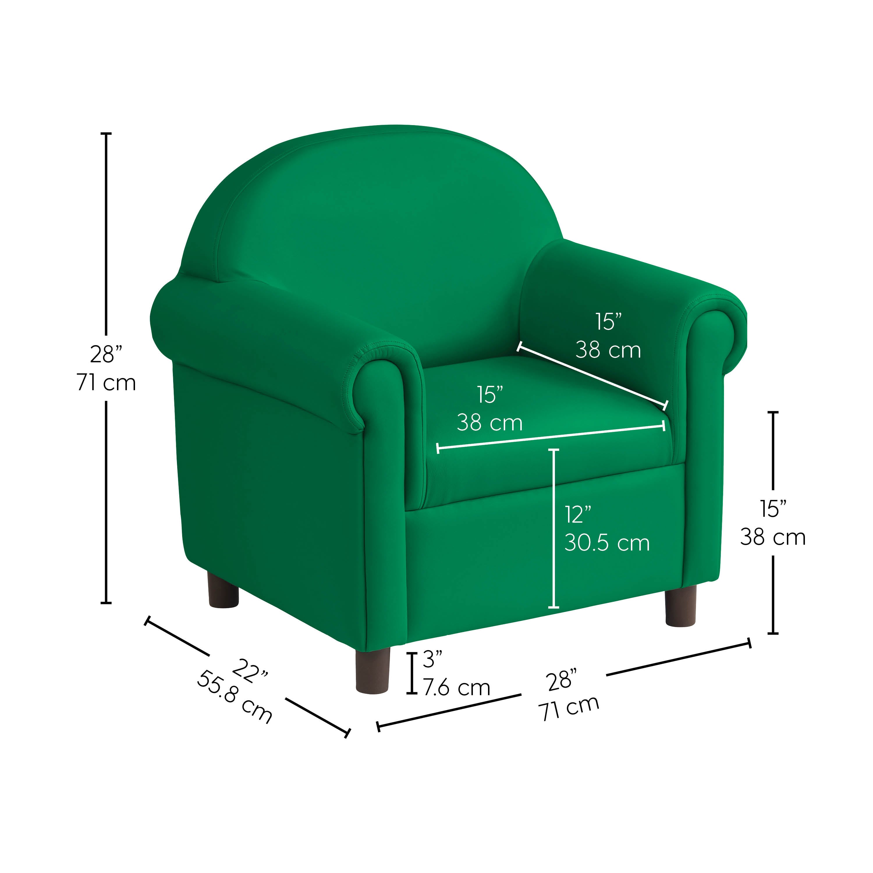 Little Lux Youth Chair - Green