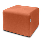 Jaxx Monroe Square Foam Ottoman with Stain Resistant Performance Fabric, Large (24 x 24 x 18), Canyon Orange