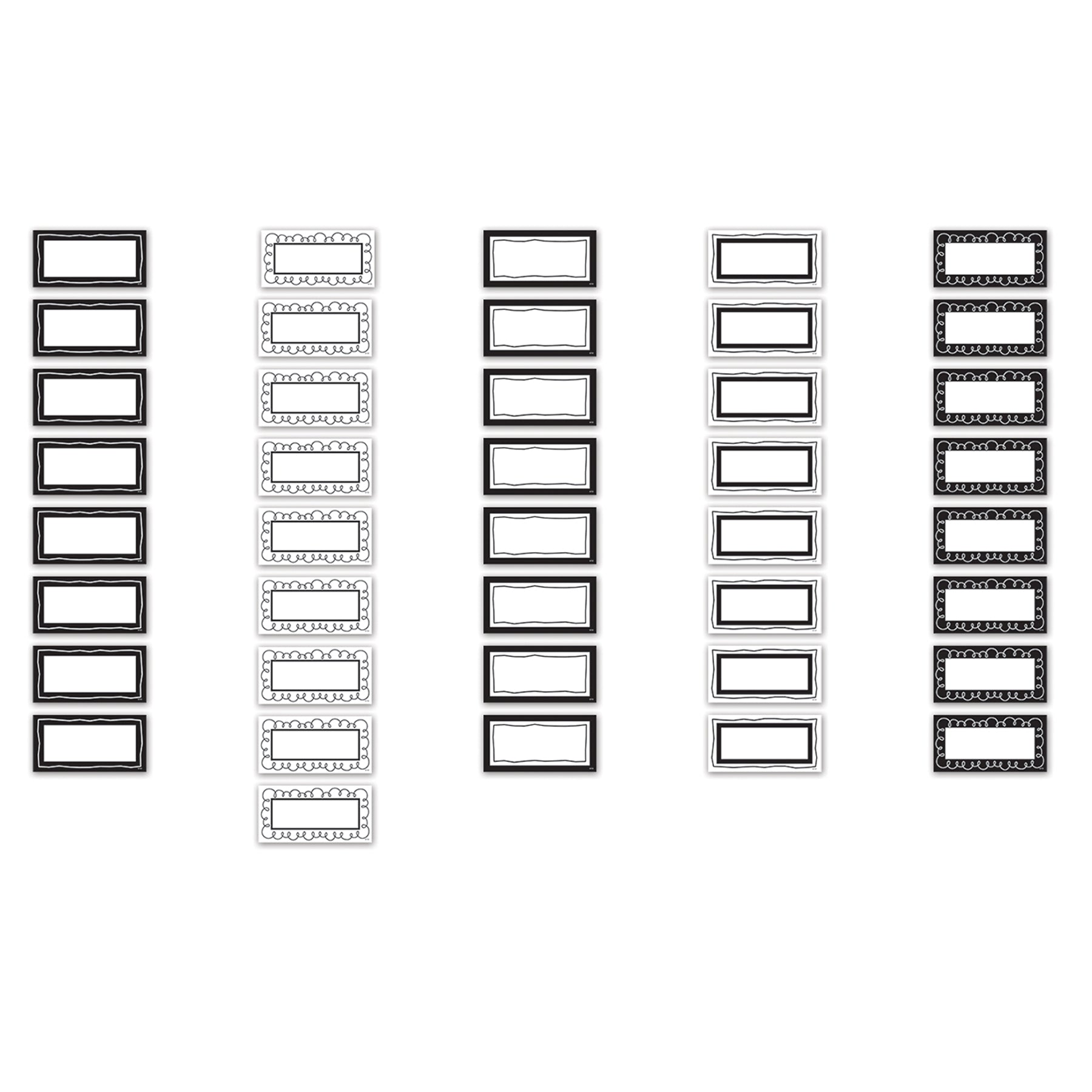 Black and White Welcome Bulletin Board Set, 49 Pieces