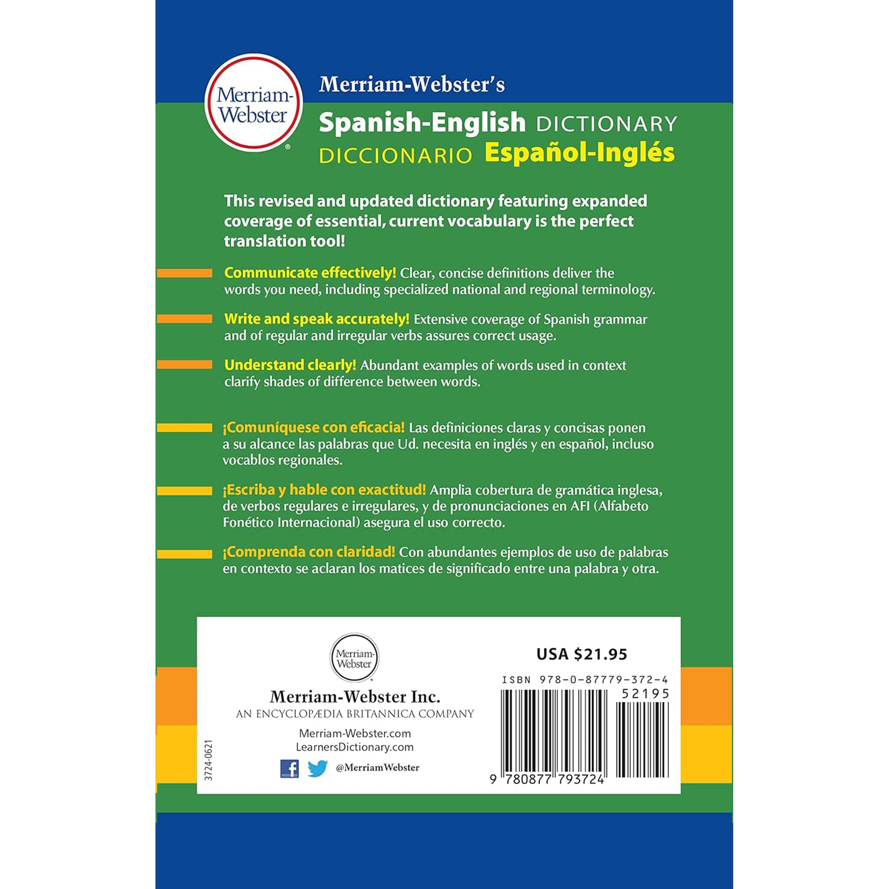 Merriam-Webster's Spanish-English Dictionary, Hardcover