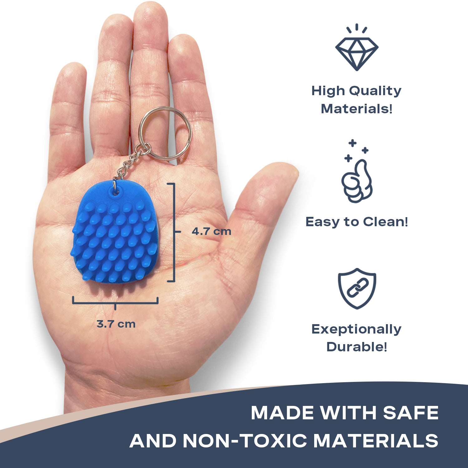 Fidget Keychain, Blue