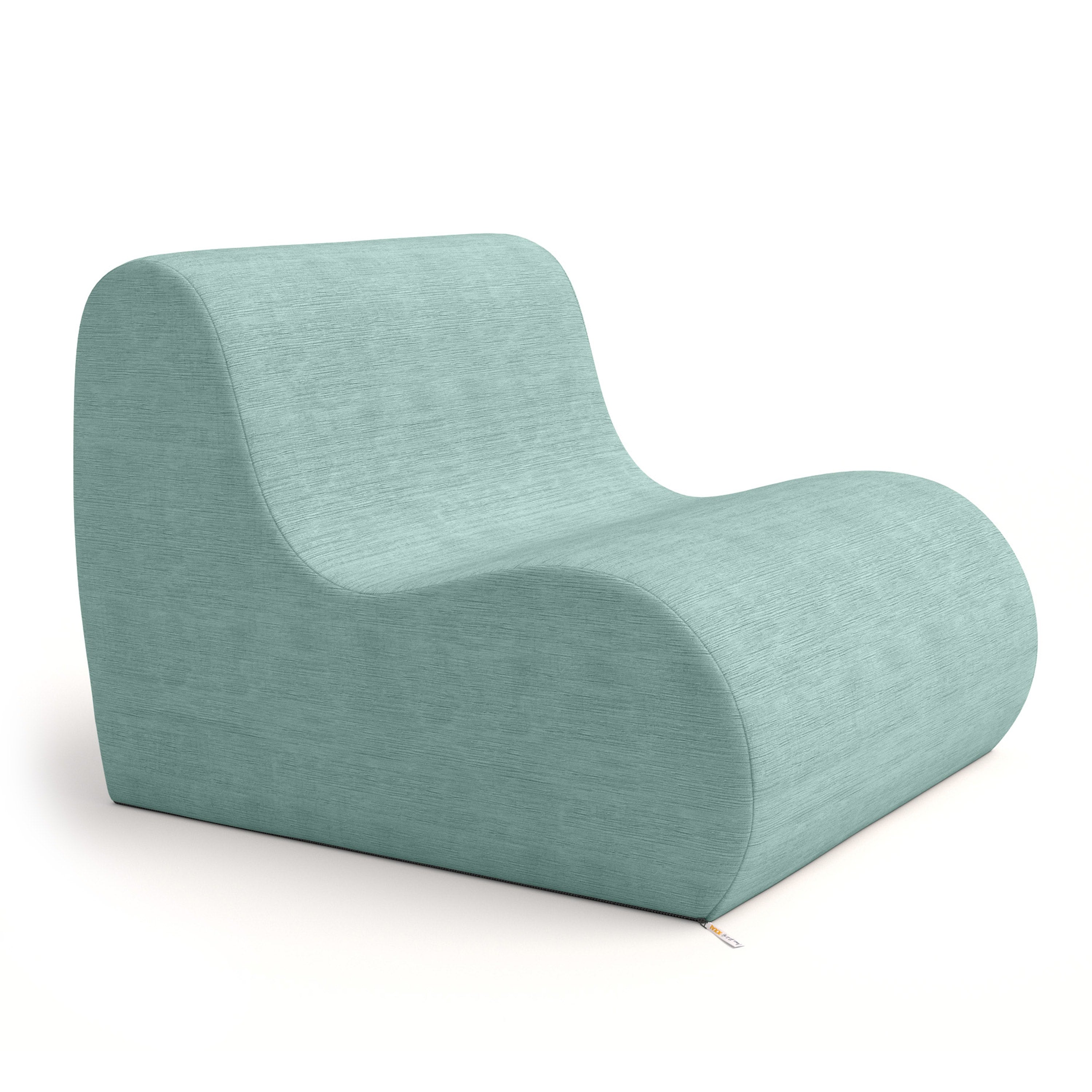 Jaxx Uptown Large Modern Armless Accent Chair, Caribbean