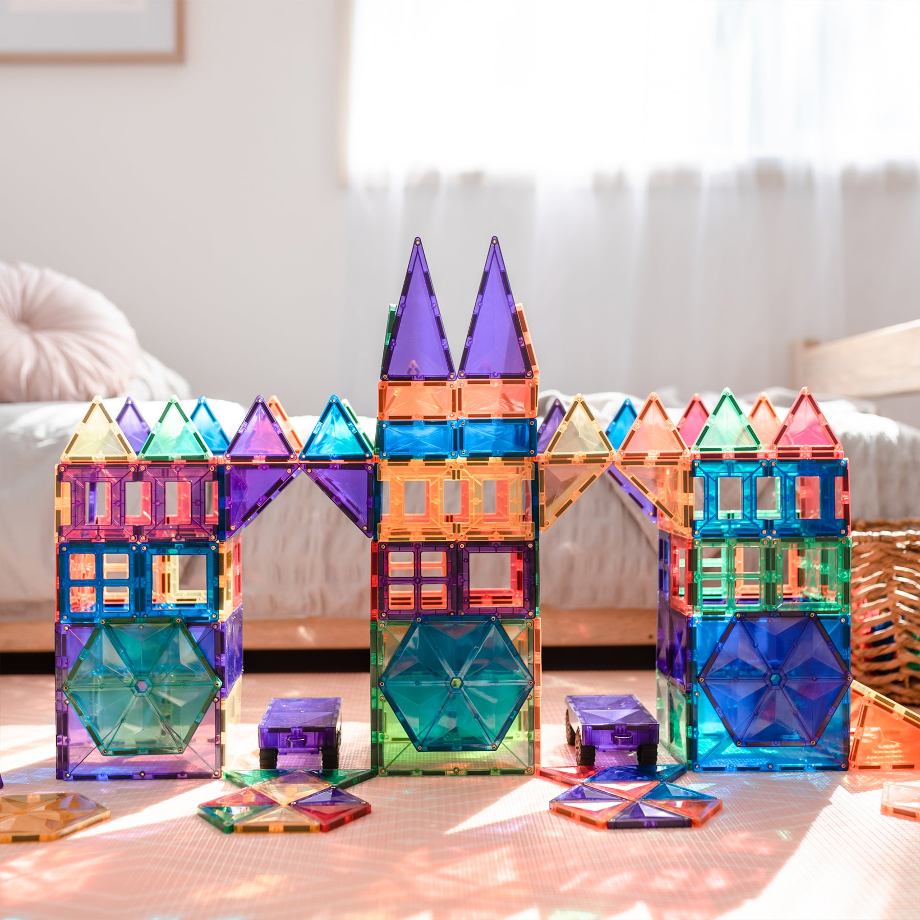 Magnetic Tiles Rainbow Mega Pack, 212 Pieces