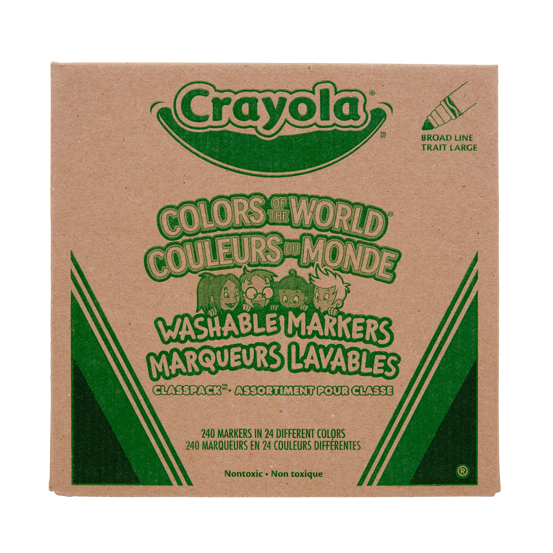 Colors of the World Washable Markers Classpack, 240 Markers