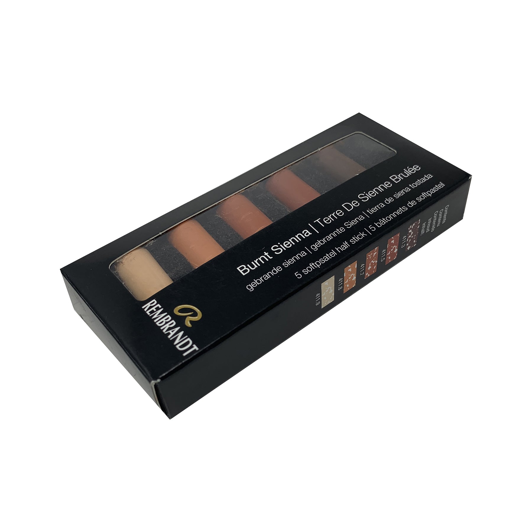 Soft Pastels Micro Sets, 5 Half Sticks, Burnt Sienna
