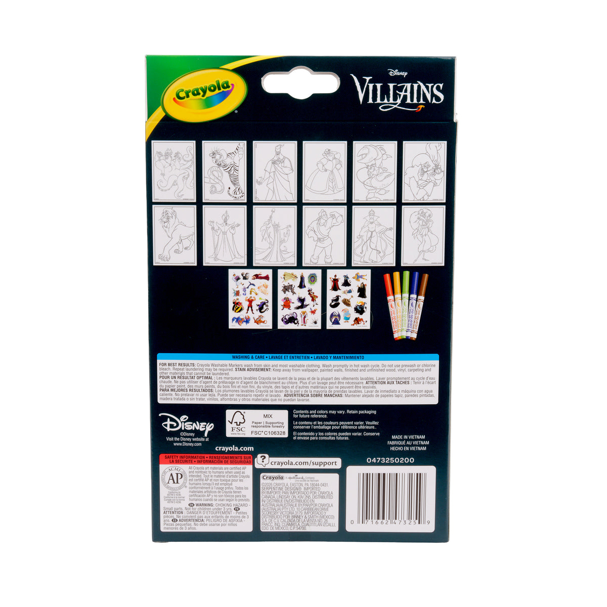 COLOR & ACTIVTY SET DISNEY VILLAINS