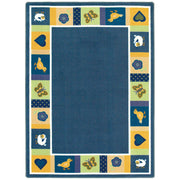 Baby Blues 7'8" x 10'9" area rug in color Bold