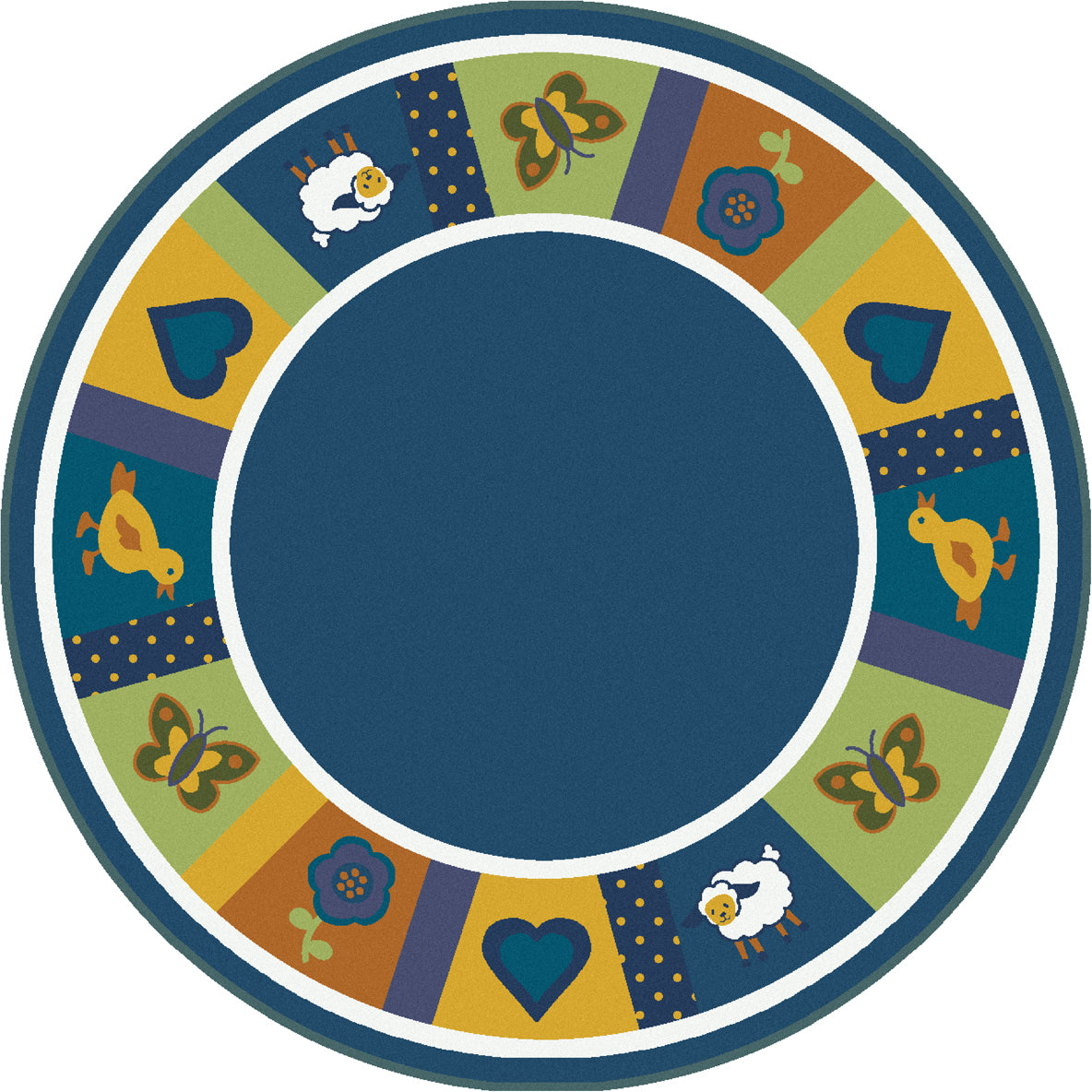 Baby Blues 13'2" Round area rug in color Bold
