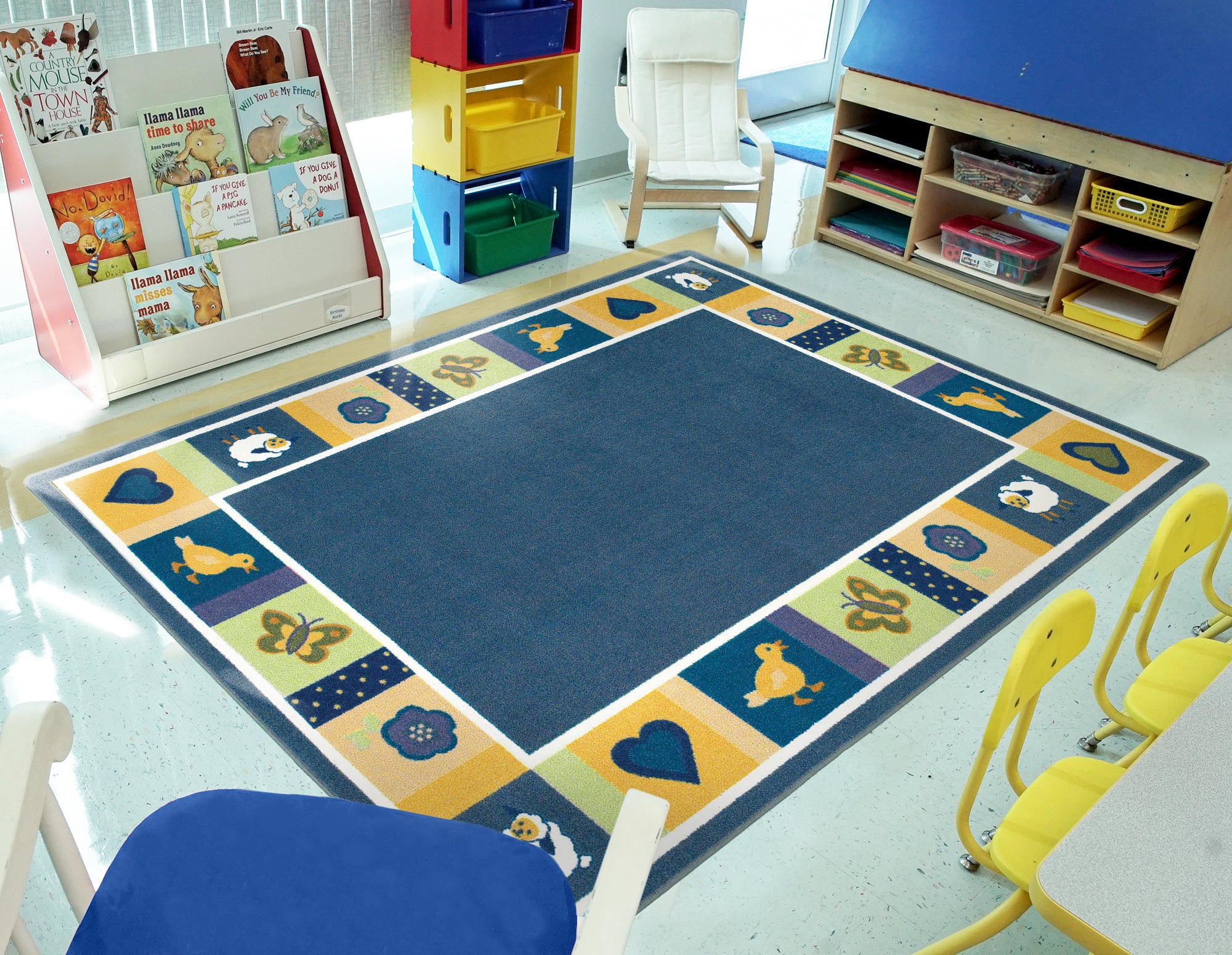 Baby Blues 3'10" x 5'4" area rug in color Bold