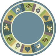 Baby Blues 5'4" Round area rug in color Soft