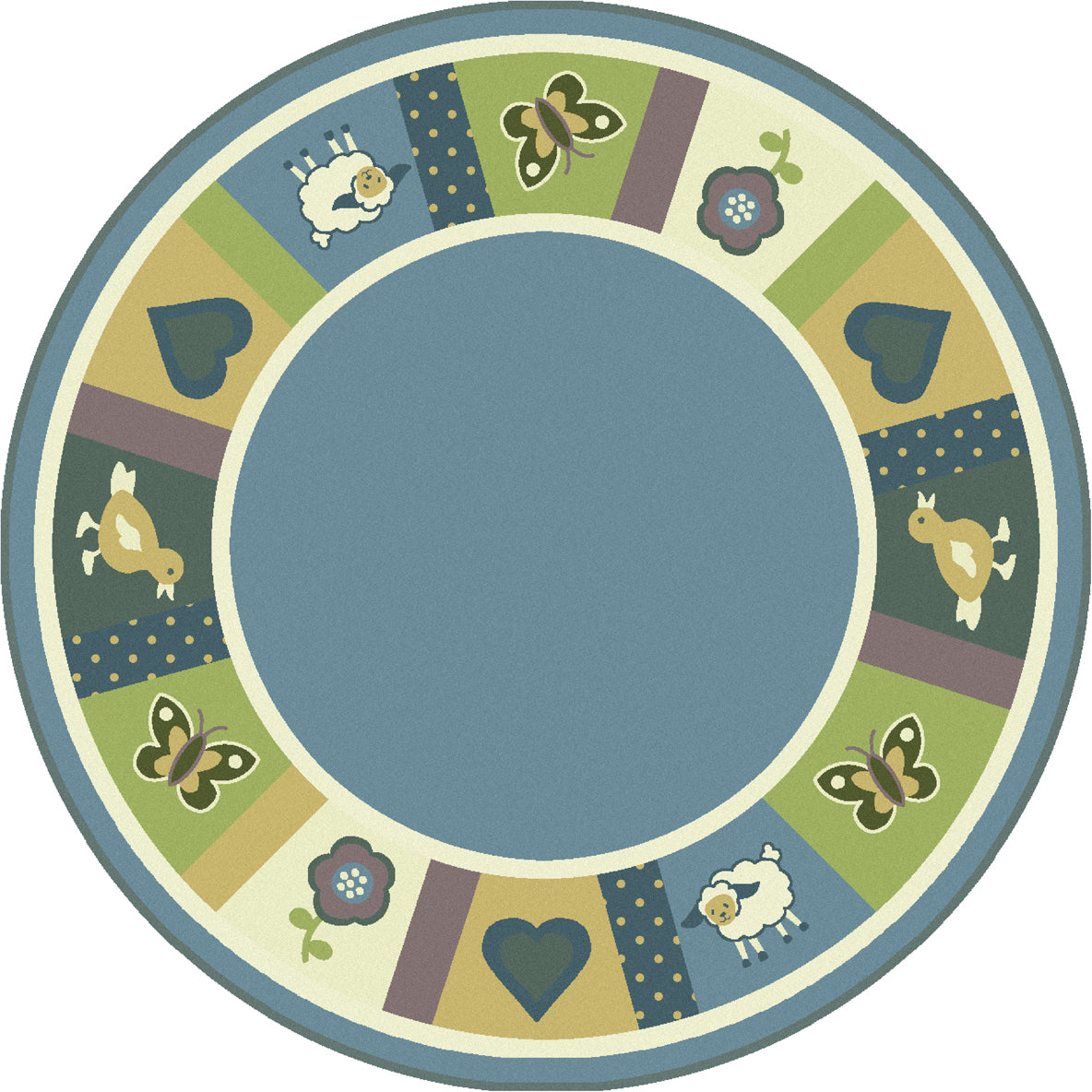 Baby Blues 13'2" Round area rug in color Soft