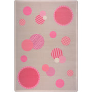 Baby Dots 5'4" x 7'8" area rug in color Pink