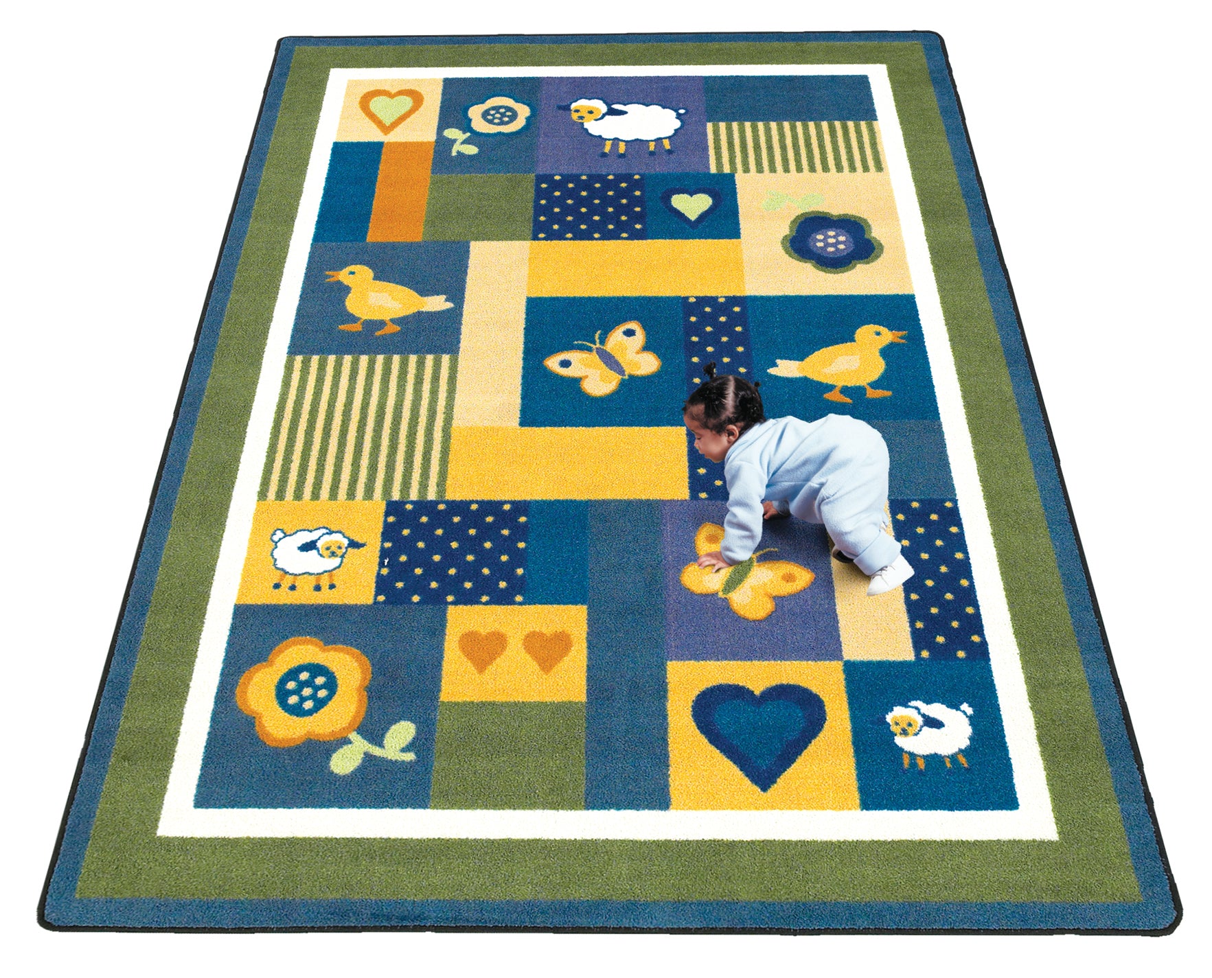 Baby Love 10'9" x 13'2" area rug in color Bold