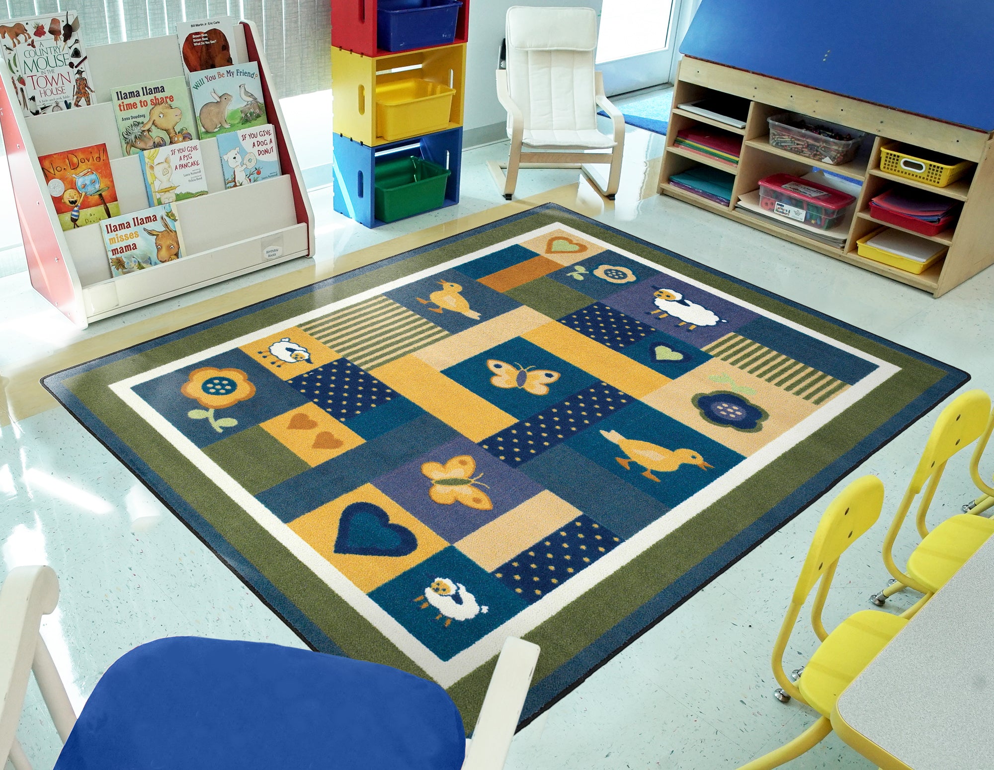 Baby Love 3'10" x 5'4" area rug in color Bold