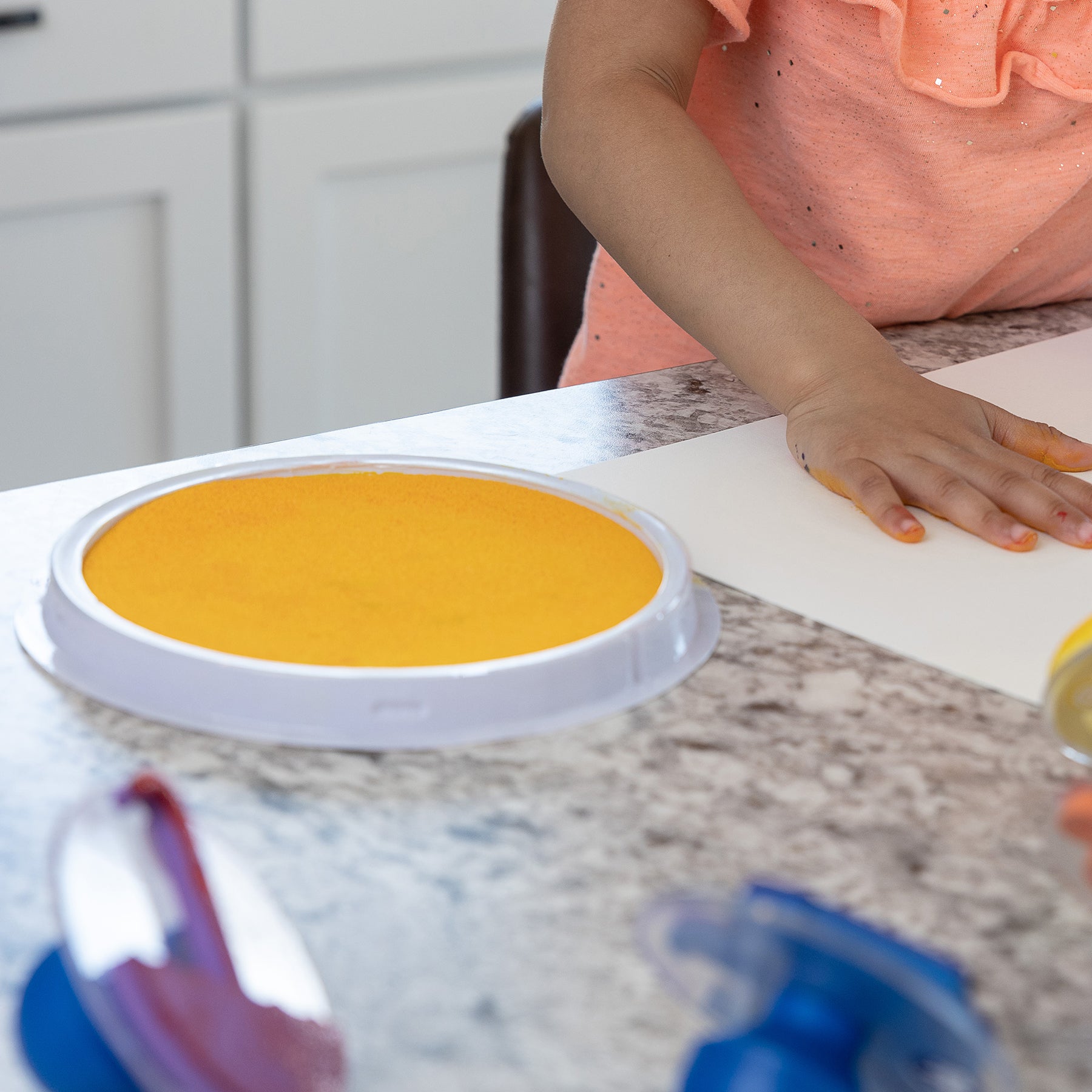 Jumbo Circular Washable Stamp Pad - Yellow - 5.75" dia.