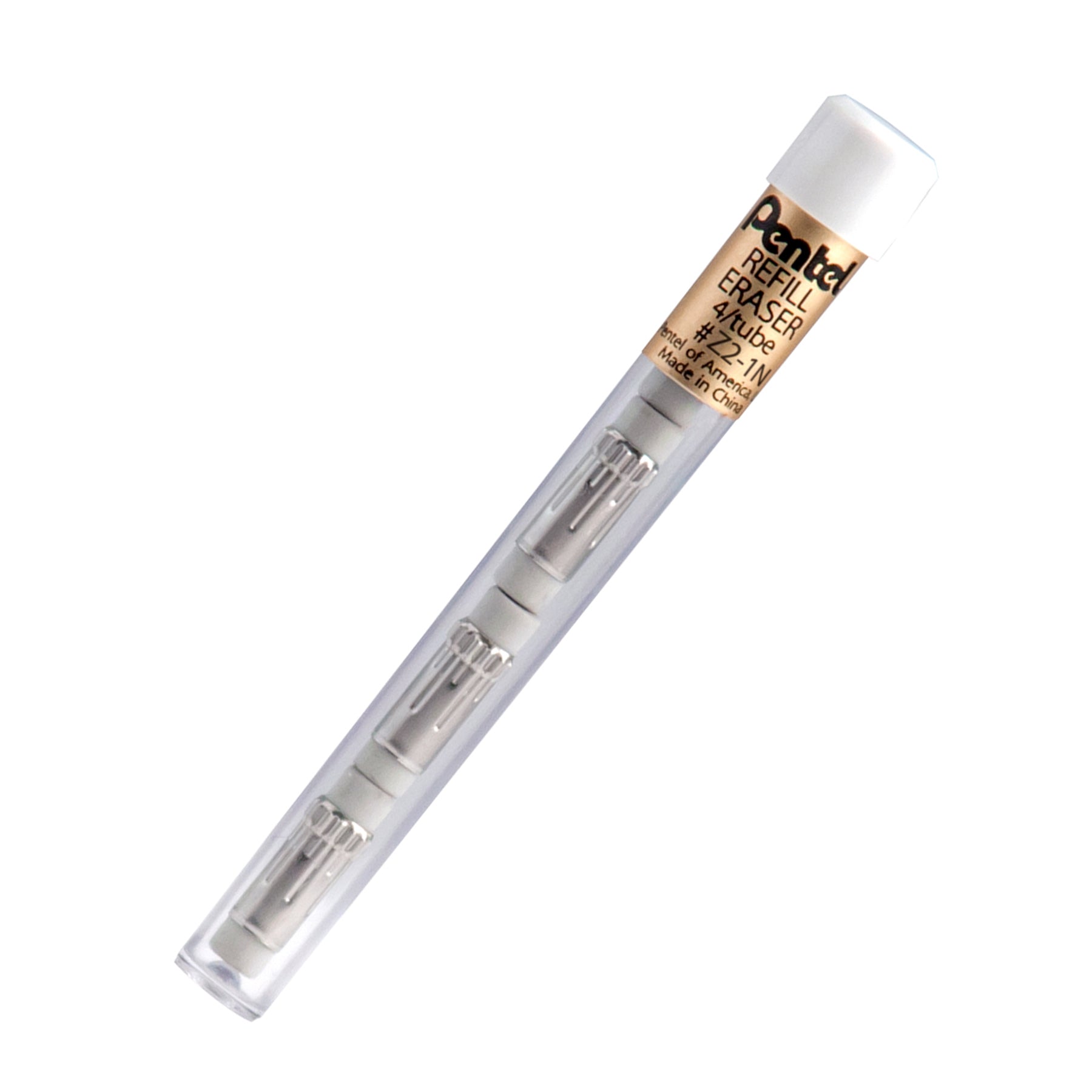 Refill Eraser for EnerGize/EnerGize-X/GraphGear/Graphlet/ Orenz/Sharplet-2/Sharp/Wow! Mechanical Pencils, 4 Pieces/Tube, 12 Tubes/Box