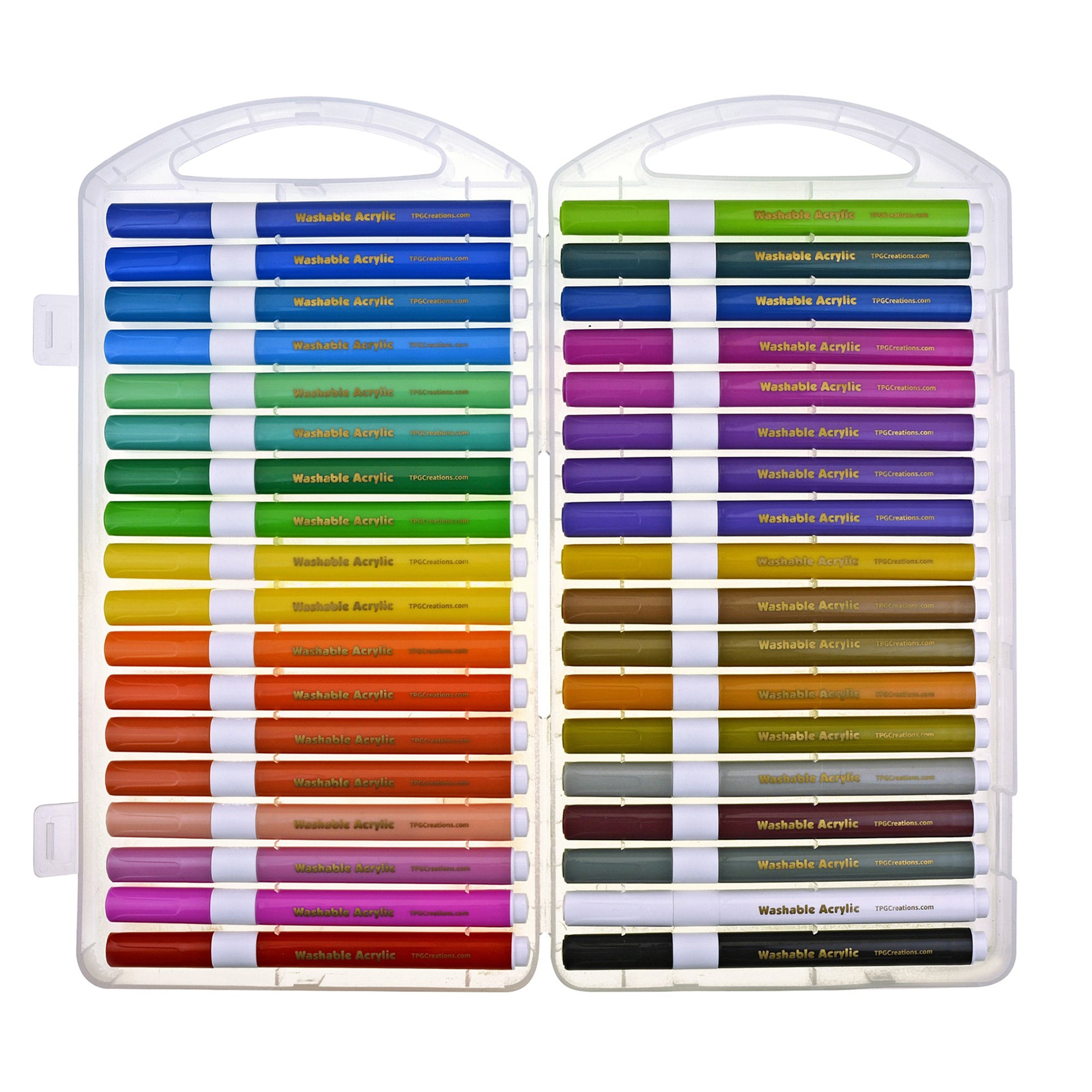 Washable Acrylic Markers, Assorted, 36 Pack