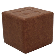Rustic Tufted Square Ottoman 16" Height - Hazelnut
