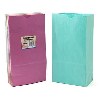 Paper Bags Size #2 - 28 per pkg, Asst'd Colors