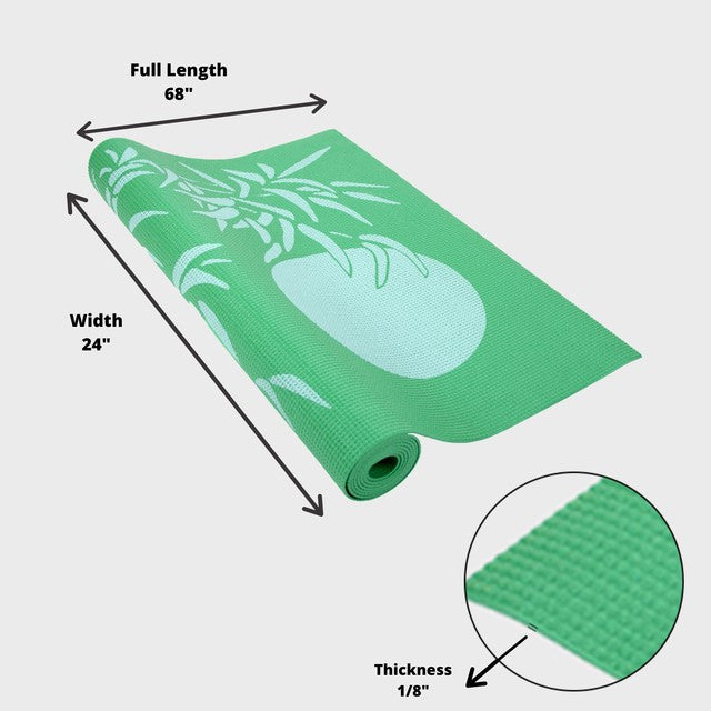 YOGI MAT™ Bamboo Forest - Green -  1/8"H x 24"W x 68"L