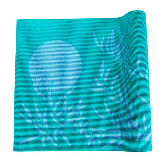 YOGI MAT™ Bamboo Forest - Teal -  1/8"H x 24"W x 68"L