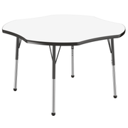 48" x 48" Clover Dry-Erase Activity Table with Adjustable Standard Ball Glide Legs - Whiteboard/Black