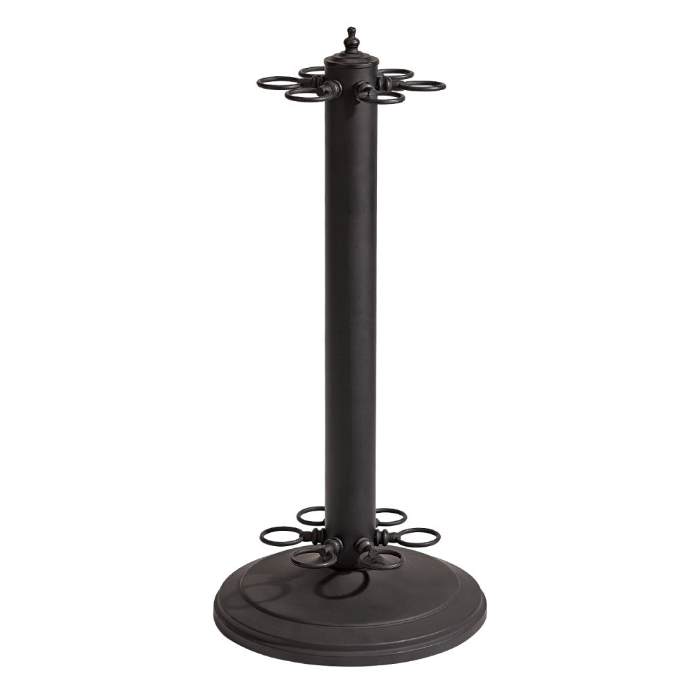6-Cue Metal Floor Rack, Black