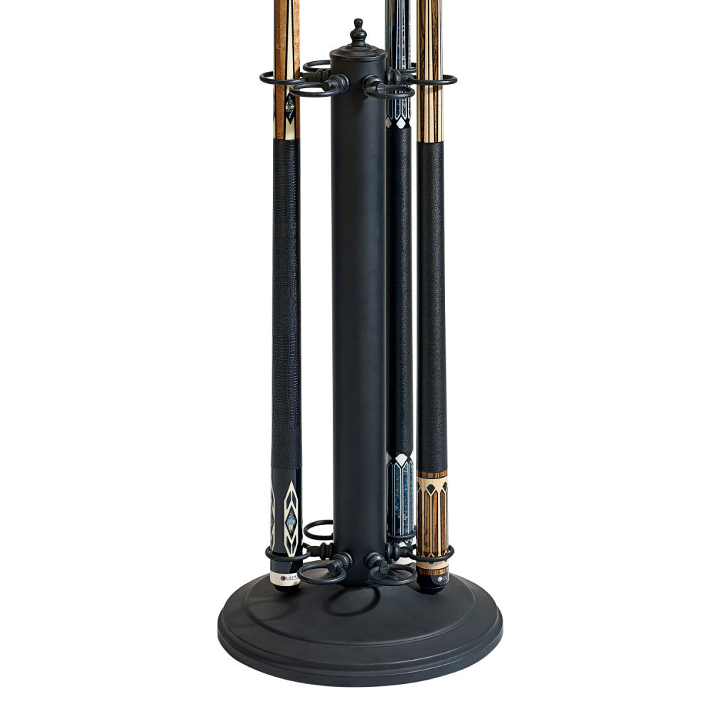 6-Cue Metal Floor Rack, Black