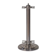 6-Cue Metal Floor Rack, Brushed Chrome