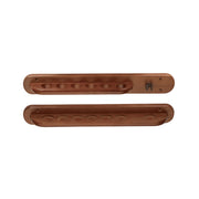 6-Cue Wall Rack w/Bridge Clip, Old World Mahogany