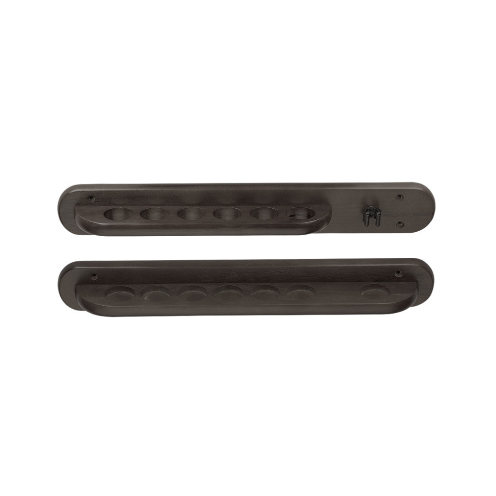 6-Cue Wall Rack w/Bridge Clip, Grey