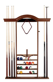 7-Cue Wall Rack (Old World Mahogany)