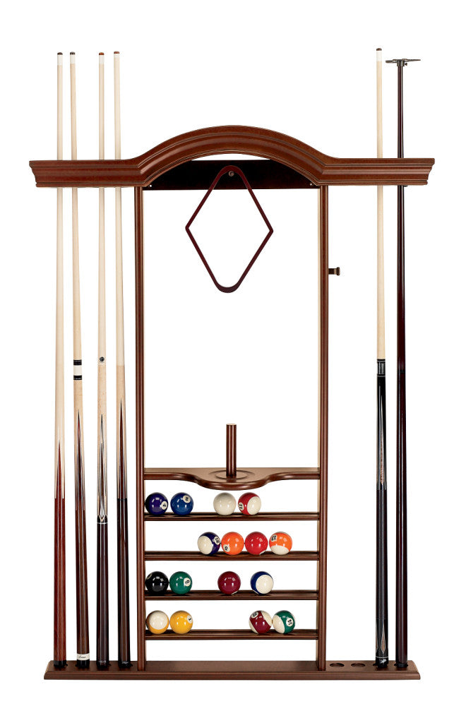 7-Cue Wall Rack (Old World Mahogany)