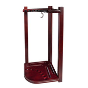 8-Cue Heavy-Duty Corner Rack, Cherry