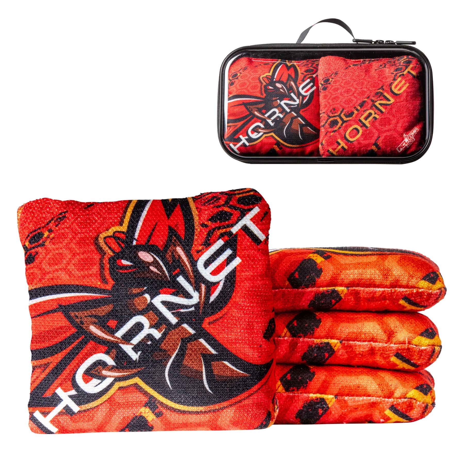 ACL COMPETITION "HORNET Chili Red" Replacement Bean Bags, 4-Pack W/ Carry Bag