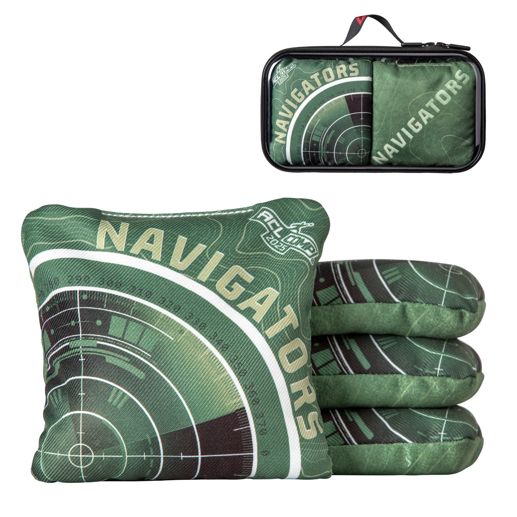 ACL COMPETITION "NAVIGATOR Hunter Green" Replacement Bean Bags, 4-Pack W/ Carry Bag