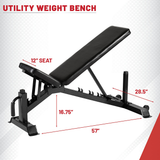 Lifeline Adjustable Weight Bench - Black