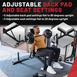 Lifeline Adjustable Weight Bench - Black