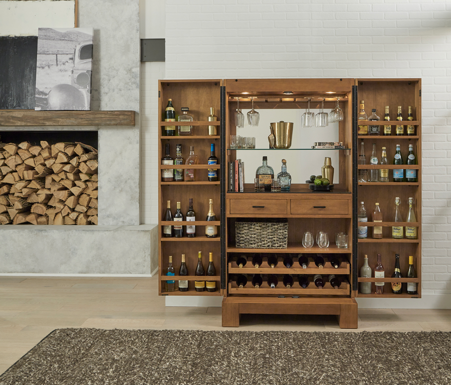 American Heritage® Alta Wine & Spirit Cabinet, Brushed Walnut