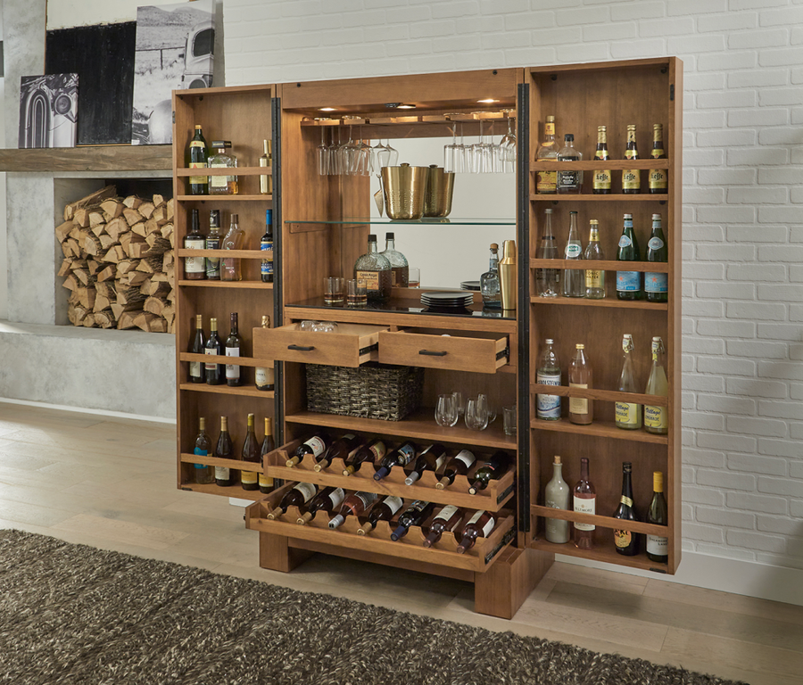 American Heritage® Alta Wine & Spirit Cabinet, Brushed Walnut