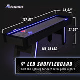 Atomic 9' LED Shuffleboard Table