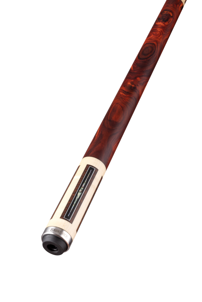 Brunswick x Lucasi Maple 180th Anniversary Cue (Radial Butt: Matte Curly, Snakewood, Silver & Pearl, Cocobolo handle)