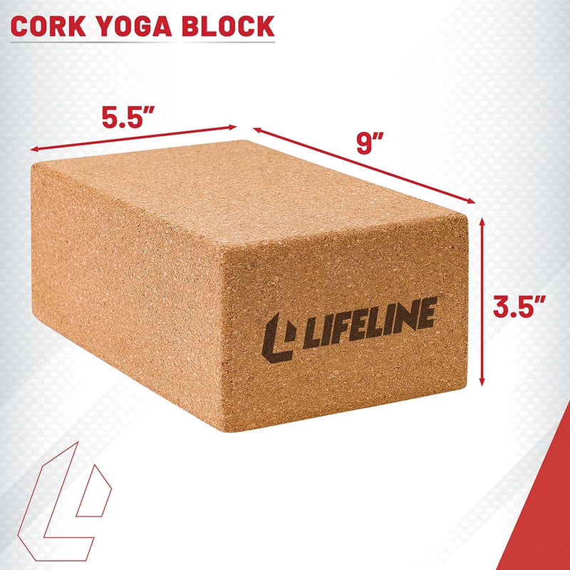 Cork Yoga Block - 9" X 5.5" X 3.5"