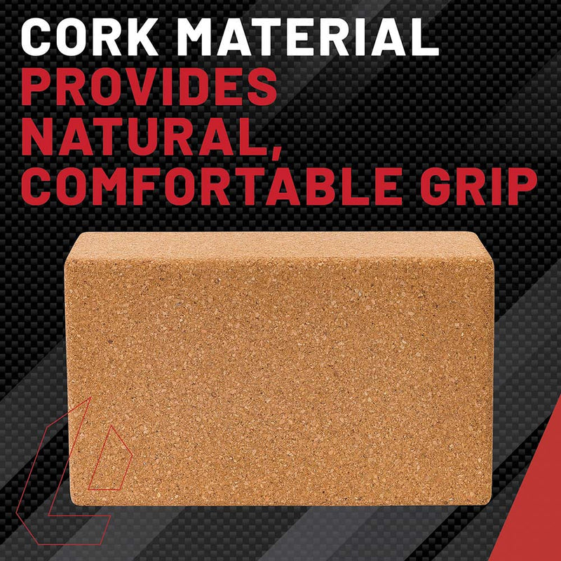 Cork Yoga Block - 9" X 5.5" X 3.5"