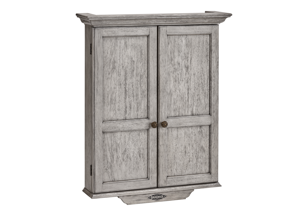 Dart Board Cabinet - Rustic Grey - 37"L x 28.4"W x 6.3"D